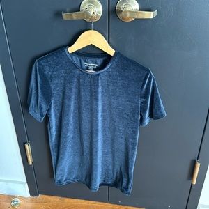 Jack and jones velvet texture navy blue tee XS